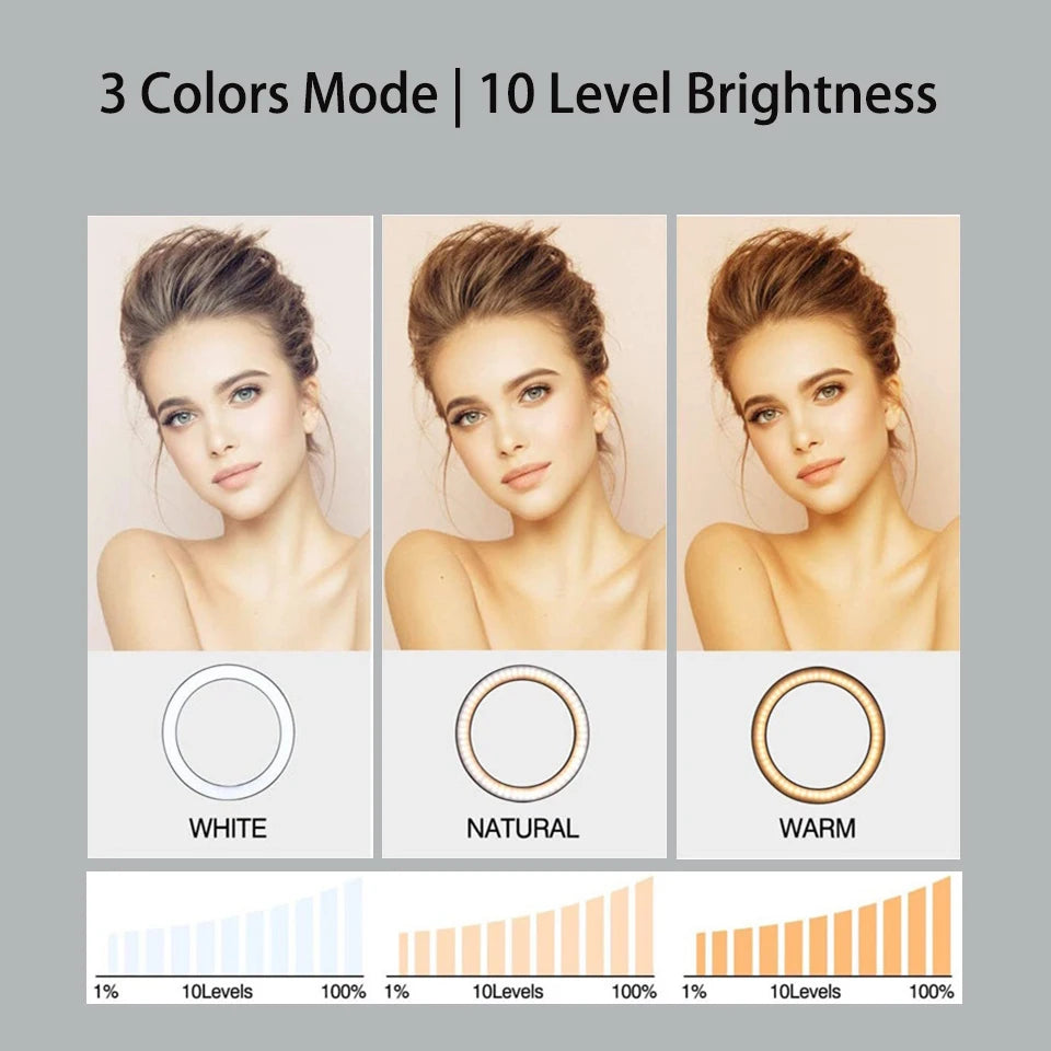 Ring Light LED 6" con Trípode | Studio Lighting