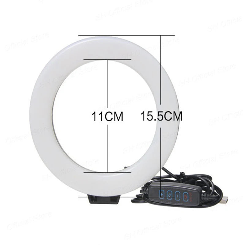 Ring Light LED 6" con Trípode | Studio Lighting
